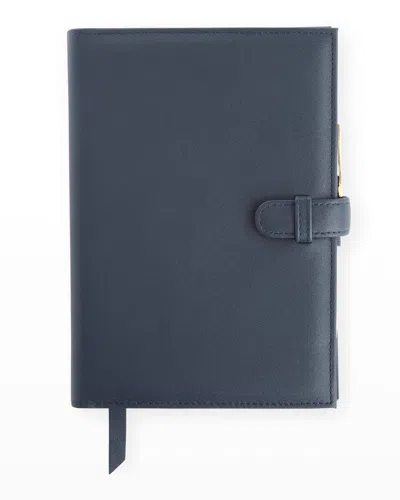 Royce New York Personalized Executive Leather Daily Planner In Blue