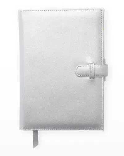 Royce New York Personalized Executive Leather Daily Planner In Silver