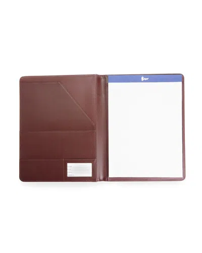 Royce New York Personalized Executive Leather Writing Portfolio In Burgundy