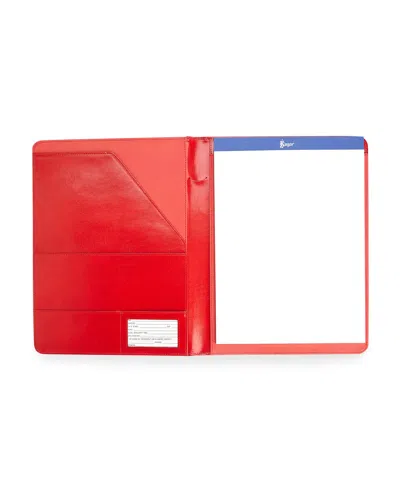 Royce New York Personalized Executive Leather Writing Portfolio In Red
