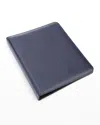 Royce New York Personalized Leather 1" Ring Binder In Blue