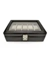 ROYCE NEW YORK PERSONALIZED LEATHER 10-WATCH DISPLAY CASE