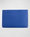 Royce New York Personalized Leather 13" Laptop Sleeve In Cobalt Blue