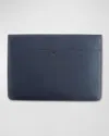 Royce New York Personalized Leather 13" Laptop Sleeve In Blue