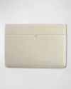 Royce New York Personalized Leather 13" Laptop Sleeve In Taupe