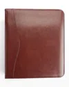 Royce New York Personalized Leather 2" Ring Binder In Cognac