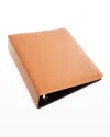Royce New York Personalized Leather 2" Ring Binder In Light Tan