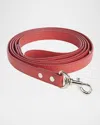 Royce New York Personalized Leather 6-foot Dog Leash In Red