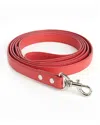 Royce New York Personalized Leather 6-foot Dog Leash In Red