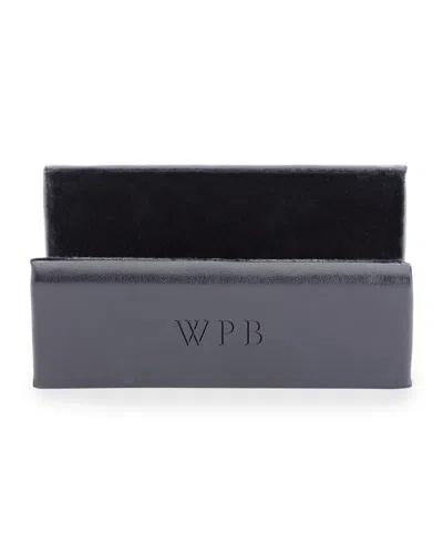 Royce New York Personalized Leather Business Card Display Holder In Black