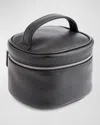 Royce New York Personalized Leather Compact Cosmetic Bag In Black