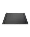 Royce New York Personalized Leather Desk Blotter, 27" X 18" In Black