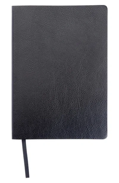 Royce New York Personalized Leather Journal In Black - Silver Foil