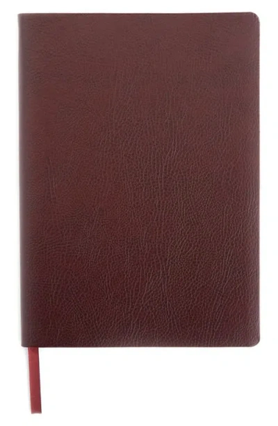 Royce New York Personalized Leather Journal In Burgundy- Gold Foil