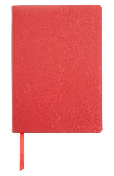 Royce New York Personalized Leather Journal In Red- Deboss