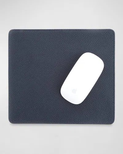 Royce New York Personalized Leather Mouse Pad In Navy Blue