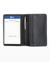 Royce New York Personalized Leather Notepad Organizer Wallet In Black