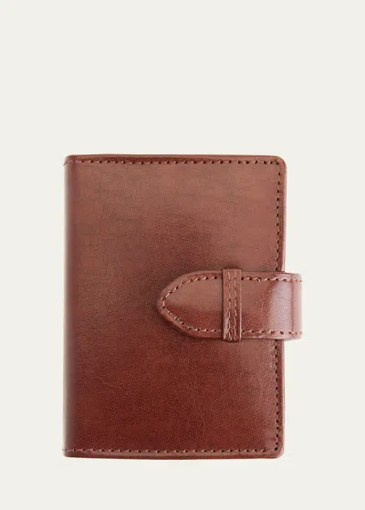 Royce New York Personalized Leather Playing Card Set Holder In Brown