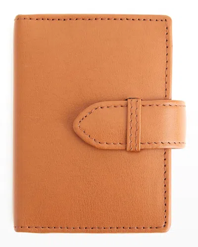 Royce New York Personalized Leather Playing Card Set Holder In Tan