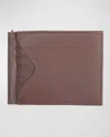 Royce New York Personalized Leather Rfid-blocking Money Clip In Brown