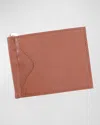 Royce New York Personalized Leather Rfid-blocking Money Clip In Tan