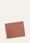 Royce New York Personalized Leather Rfid-blocking Money Clip In Tan