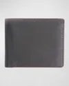 Royce New York Personalized Leather Rfid Blocking Trifold Wallet In Red