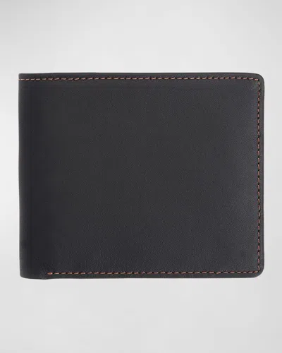 Royce New York Personalized Leather Rfid Blocking Trifold Wallet In Tan