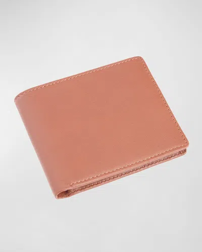 Royce New York Personalized Leather Rfid Blocking Trifold Wallet In Tan Pattern