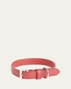 Royce New York Personalized Leather Small Dog Collar In Red