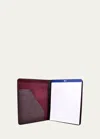 Royce New York Personalized Suede Lined Leather Writing Portfolio In Burgundy