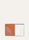 Royce New York Personalized Suede Lined Leather Writing Portfolio In Tan