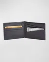 Royce New York Rfid Blocking Bifold Wallet In Navy Blue And Black