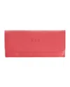 Royce New York Rfid Blocking Clutch Wallet, Personalized In Red