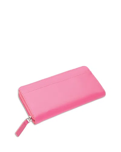 Royce New York Rfid Blocking Continental Zip Wallet In Pink