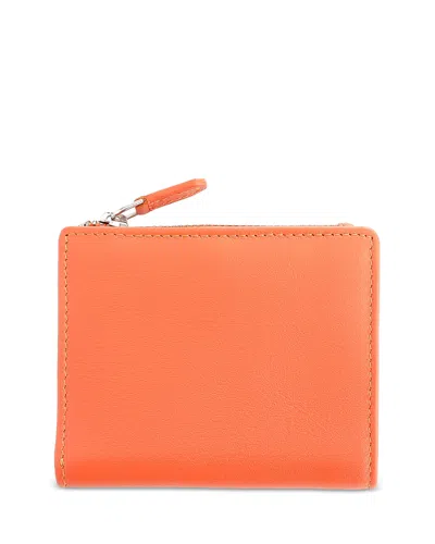 Royce New York Rfid-blocking Slim Bi-fold Leather Wallet In Orange
