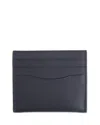 Royce New York Personalized Leather Rfid Blocking Minimalist Card Case In Navy Blue