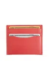 Royce New York Personalized Leather Rfid-blocking Minimalist Card Case In Red