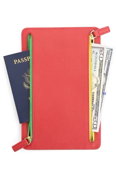 Royce New York Rfid Four Zip Leather Travel Organizer