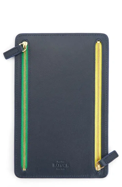 Royce New York Rfid Four Zip Leather Travel Organizer