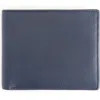 Royce New York Rfid Leather Trifold Wallet In Navy/orange