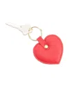 Royce New York Royce Leather Heart Key Fob In Magenta