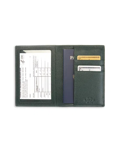 Royce New York Royce Rfid Blocking Vaccine Card Travel Wallet In Green
