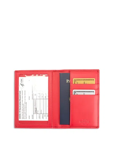 Royce New York Royce Rfid Blocking Vaccine Card Travel Wallet In Red