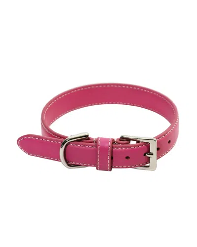 Royce New York Small Luxe Dog Collar In Bright Pink