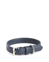Royce New York Personalized Leather Small Dog Collar In Navy Blue