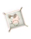 Royce New York Suede-lined Leather Catchall Valet Tray In Light Pink