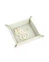 Royce New York Travel Leather Catchall Valet Tray In Sage Green
