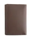 Royce New York Trifold Leather Wallet In Brown