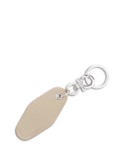 Royce New York Vintage Leather Hotel Style Keychain In Neutral